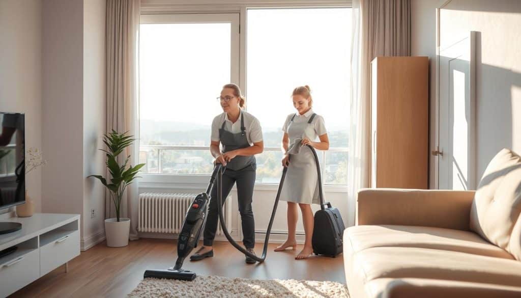 professional apartment cleaning process