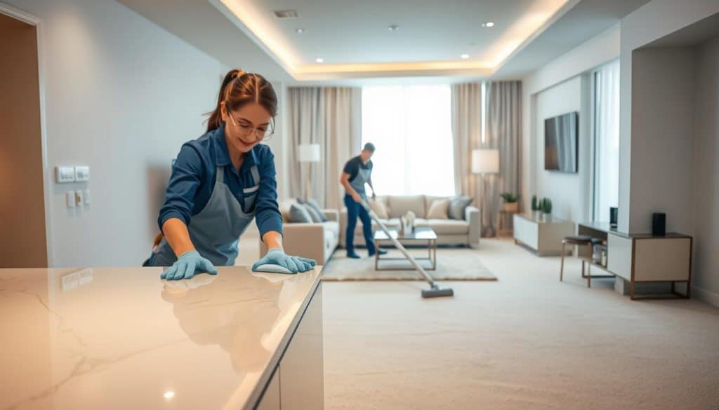 professional apartment cleaning process